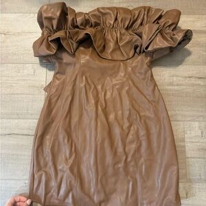 DO+BE Tan Off-Shoulder Dress